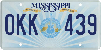 MS license plate OKK439