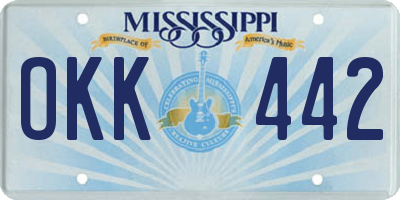 MS license plate OKK442