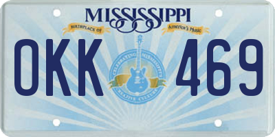 MS license plate OKK469