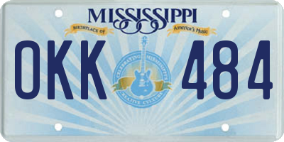 MS license plate OKK484