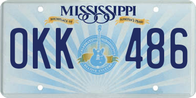 MS license plate OKK486