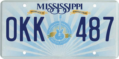 MS license plate OKK487