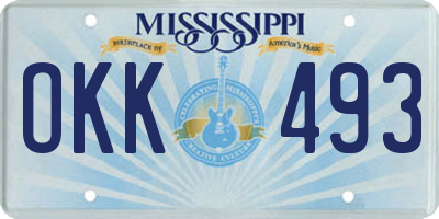 MS license plate OKK493