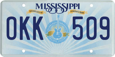 MS license plate OKK509