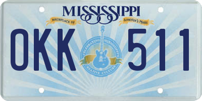 MS license plate OKK511