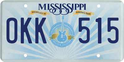 MS license plate OKK515