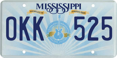MS license plate OKK525