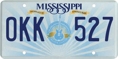 MS license plate OKK527