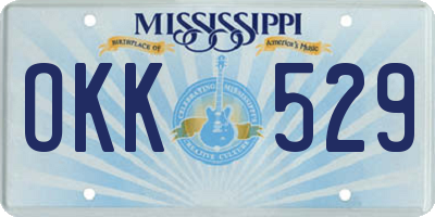 MS license plate OKK529