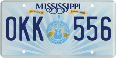 MS license plate OKK556