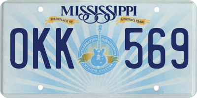 MS license plate OKK569