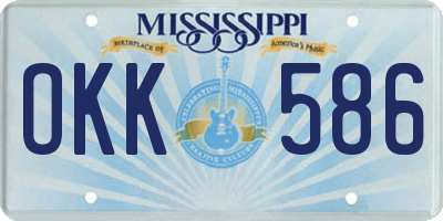 MS license plate OKK586