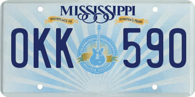 MS license plate OKK590