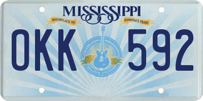 MS license plate OKK592