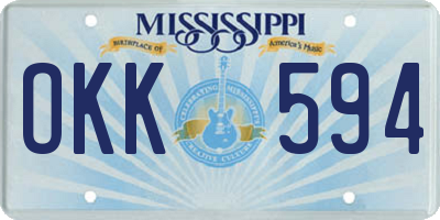 MS license plate OKK594