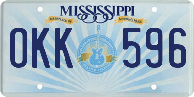 MS license plate OKK596