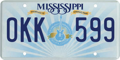 MS license plate OKK599