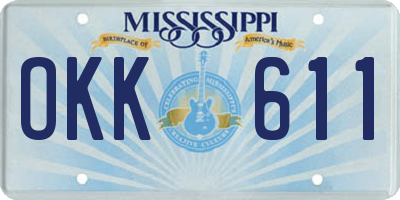 MS license plate OKK611