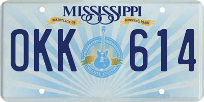 MS license plate OKK614