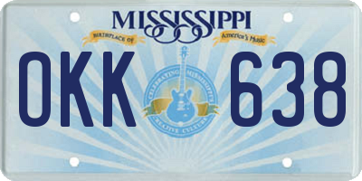 MS license plate OKK638