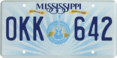 MS license plate OKK642