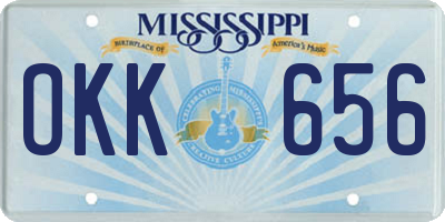 MS license plate OKK656