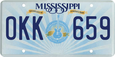 MS license plate OKK659