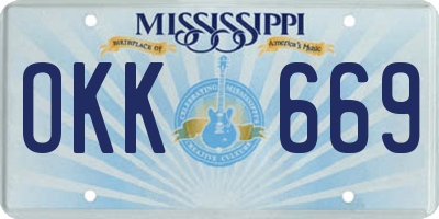 MS license plate OKK669