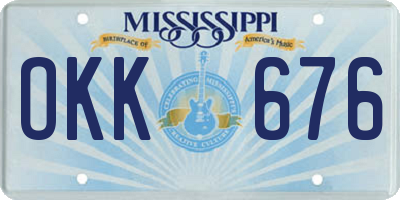 MS license plate OKK676