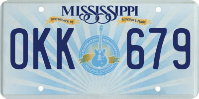 MS license plate OKK679