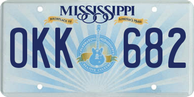 MS license plate OKK682