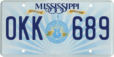 MS license plate OKK689