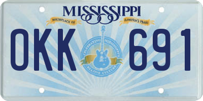 MS license plate OKK691