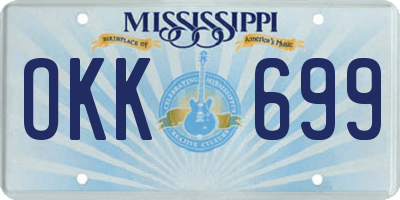 MS license plate OKK699