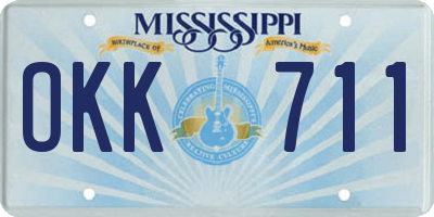 MS license plate OKK711
