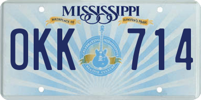 MS license plate OKK714
