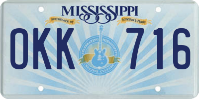 MS license plate OKK716