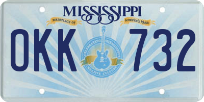 MS license plate OKK732