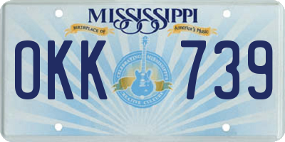 MS license plate OKK739