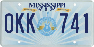 MS license plate OKK741