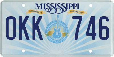 MS license plate OKK746