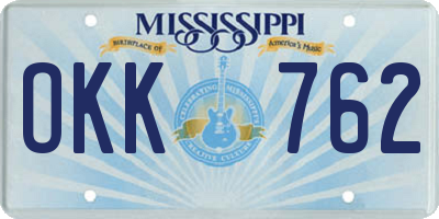 MS license plate OKK762
