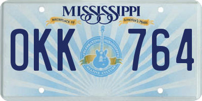 MS license plate OKK764