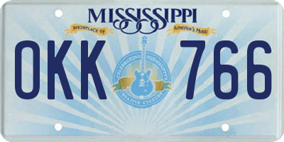 MS license plate OKK766
