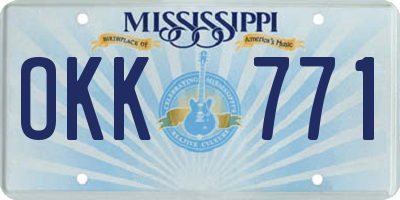 MS license plate OKK771