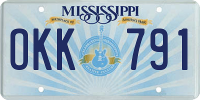MS license plate OKK791