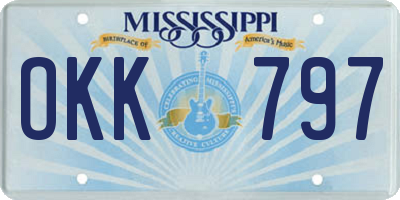 MS license plate OKK797