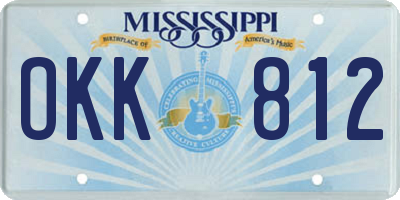 MS license plate OKK812