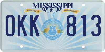 MS license plate OKK813