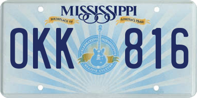 MS license plate OKK816